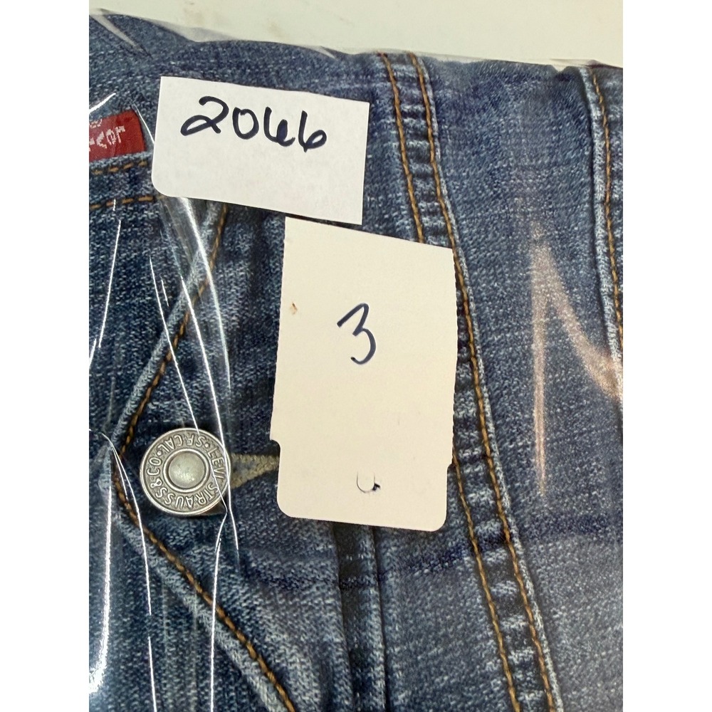 Levis‎ Wedgie Straight Jeans 28 Blue High Rise Button Fly Flap Pocket Raw Hem